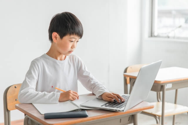小学生がゲームを通じて英語を習得する流れ